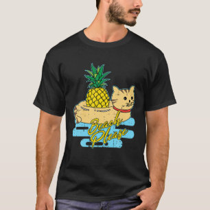 Cat Pineapple Beach Halloween Cute Easy Halloween T-Shirt