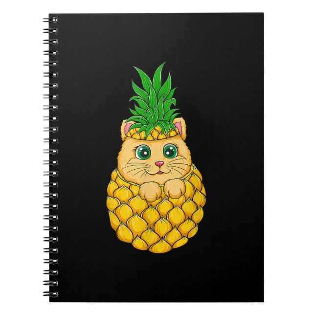 Cat Pineapple | Cute Cat Lover | Summer Fruit Gift Notebook (Front)
