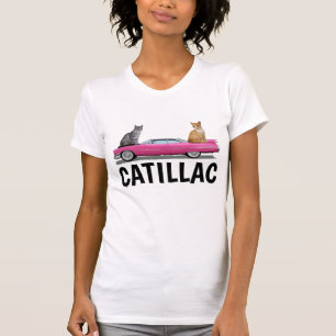 CAT PINK CADDY CLASSIC CAR VINTAGE T-Shirts