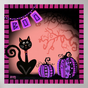 Cat Pink Fun Halloween Inspirivity Classroom Poster