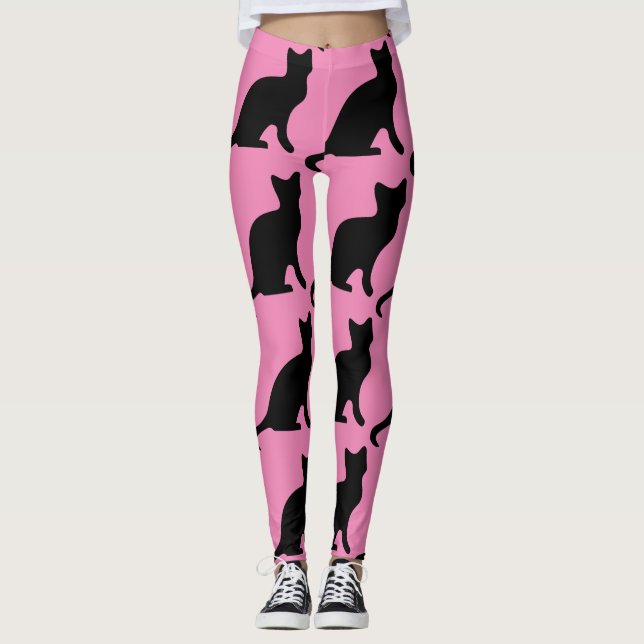 CAT PINK YOGA PANTS (Front)