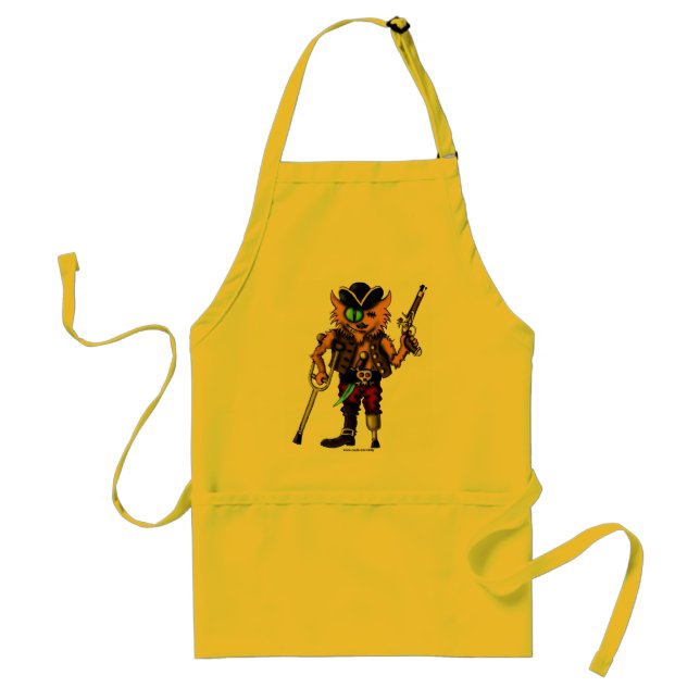 Cat pirate funny apron (Front)