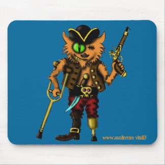 Cat pirate funny mousepad design