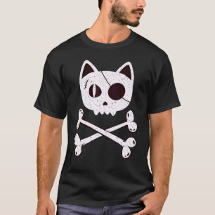 Cat Pirate Halloween for Cat Mum Cat Dad Costume T-Shirt