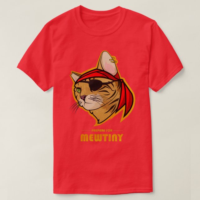 Cat Pirate  T-Shirt (Design Front)