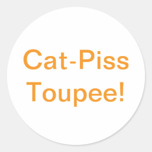 Cat-Piss Toupee Splash-Art Hankamer Artjunkhaus Cl Classic Round Sticker