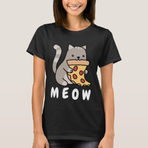 Cat Pizza Cat Owner Fast Food Cats Humourous Fun T-Shirt