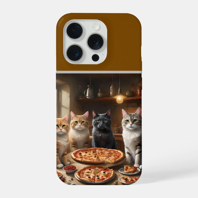 Cat Pizza Night, iPhone Case (Back)