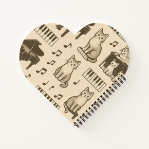 Cat Planner on a Faded Piano Notebook