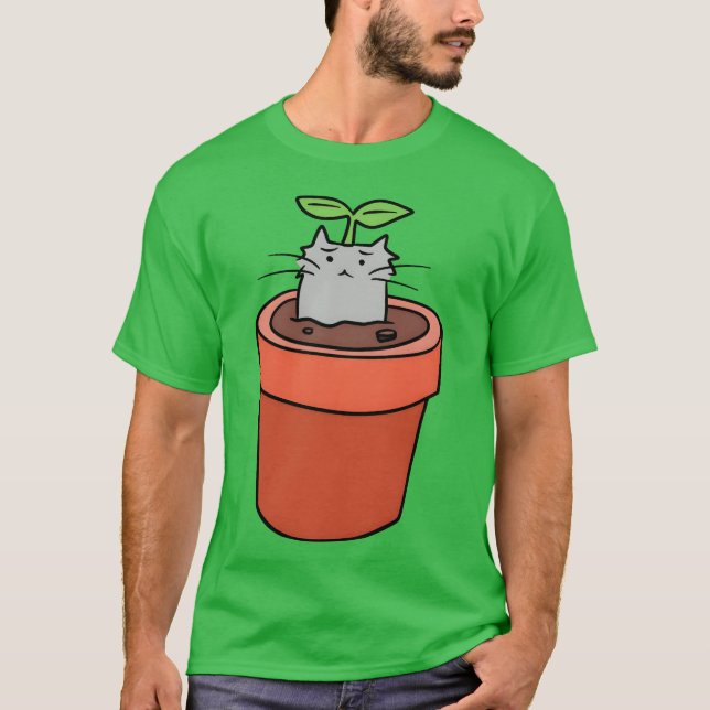 Cat Planter girl T-Shirt (Front)