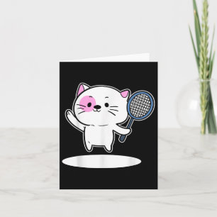 Cat Playing Badminton Badminton Player For Men Wom Card