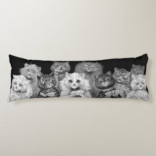 Cat Playing Card, Louis Wain Body Cushion