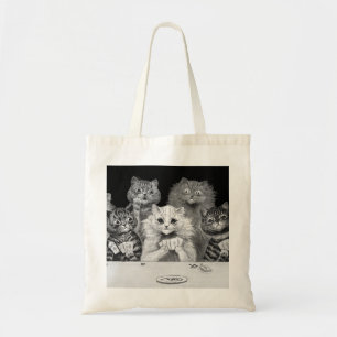 Cat Playing Card, Louis Wain Tote Bag