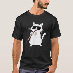Cat Playing Clarinet  T-Shirt
