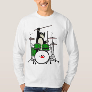 Cat Playing Drums, Funny Cat Playing Drums T-Shirt