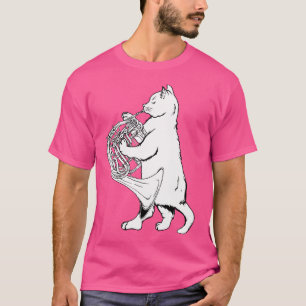 Cat Playing French Horn Cool Musician Orchestra T-Shirt