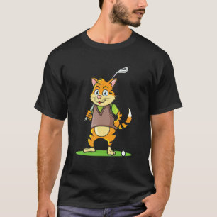Cat Playing Golf Pet Cats Lover Loving Golfer Golf T-Shirt