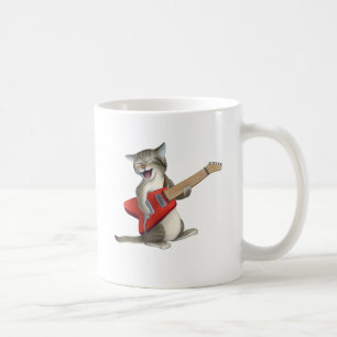 Cat Playing Guitar Coffee Mug