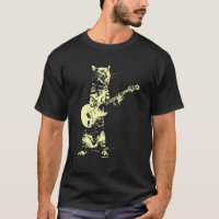 Cat Playing Guitar  Mens Graphic  For Men