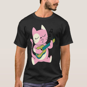 cat playing guitar music T-Shirt