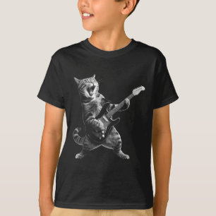 Cat Playing Guitar Rock And Roll Rock Star For Men T-Shirt