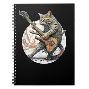 Cat Playing Guitar  Rock Cat  Heavy Metal Cat  Mus Notebook