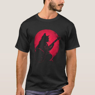 Cat Playing Guitar Rock Cat T-Shirt