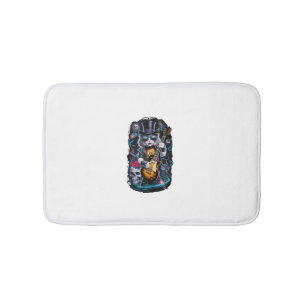 Cat Playing Guitar Rock & Roll 80s 90s Rock Band C Bath Mat