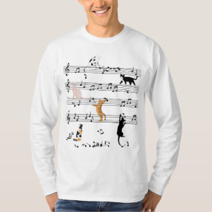 Cat Playing Note Music, Naughty Cat Gift, Cute Cat T-Shirt