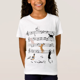 Cat Playing Note Music, Naughty Cat Gift, Cute Cat T-Shirt