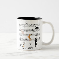 Cat Playing Note Music, Naughty Cat Gift, Cute Cat