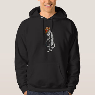 Cat Playing Oboe Cool Animal Pipe Musician Love Hoodie