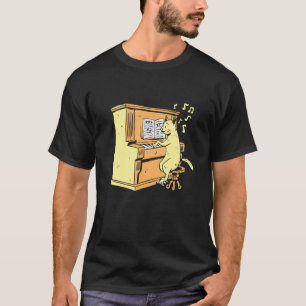 Cat Playing Piano  Fun Music Pianist Cat  1 T-Shirt
