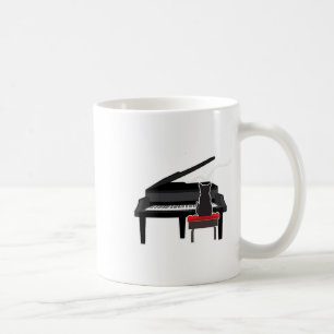Cat Playing Piano Music Lover Funny T Shirt Coffee Mug