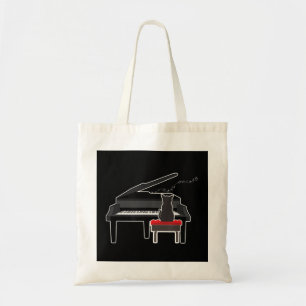 Cat Playing Piano Music Lover Funny T  Tote Bag