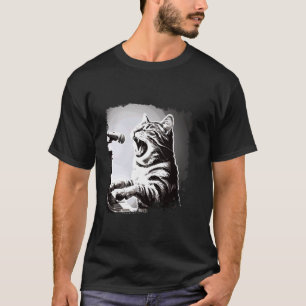 Cat Playing Piano Singing Cat Pet Owner Pet Cat Cu T-Shirt