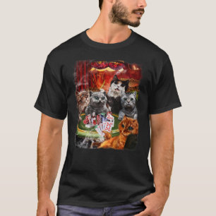 Cat Playing Poker Cards T-Shirt