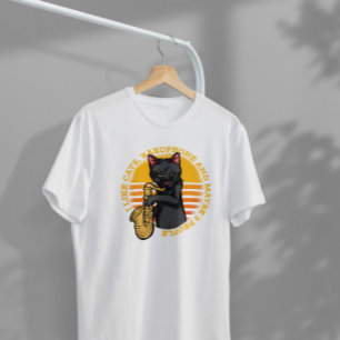 Cat Playing Saxophone T-Shirt