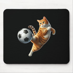 Cat Playing Soccer Costume Cat Owner Sports Lover  Mouse Mat