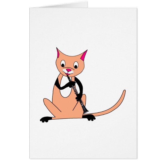 Cat Playing the Clarinet (Front)