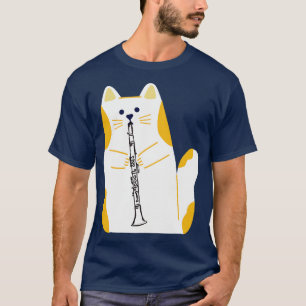 Cat Playing The Clarinet  T-Shirt