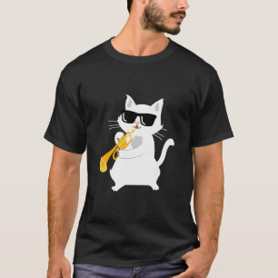 Cat Playing Trumpet T-Shirt