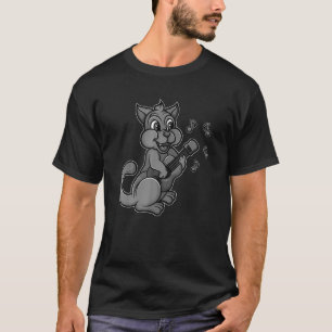 Cat Playing Ukelele Cool Kitten Uke Artist Guitar  T-Shirt