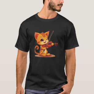 Cat Playing Violin Costume T-Shirt