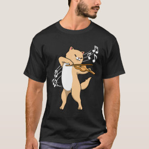 Cat Playing Violin Violinist Gift T-Shirt