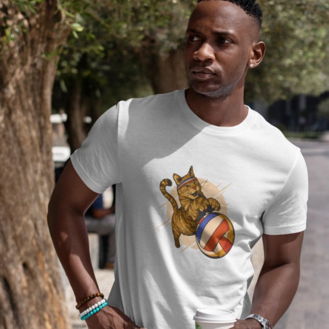 Cat Playing Volleyball  T-Shirt (Creator Uploaded)