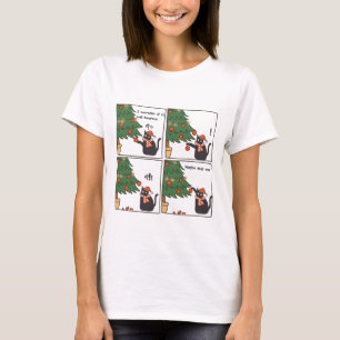 Cat Playing With Christmas Tree T-Shirt