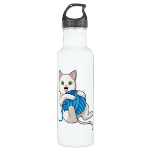 Cat Playing Wool 710 Ml Water Bottle
