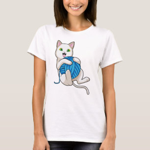 Cat Playing Wool T-Shirt
