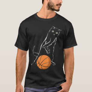 Cat Plays Basketball Cat Kitty T-Shirt